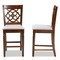 Baxton Studio Oscar Grey Upholstered and Walnut Wood 2-Piece Pub Chair Set 166-9890 - alternate 6